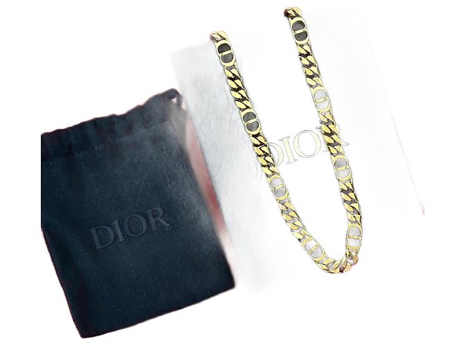 Collana Christian Dior D'oro Metallico
