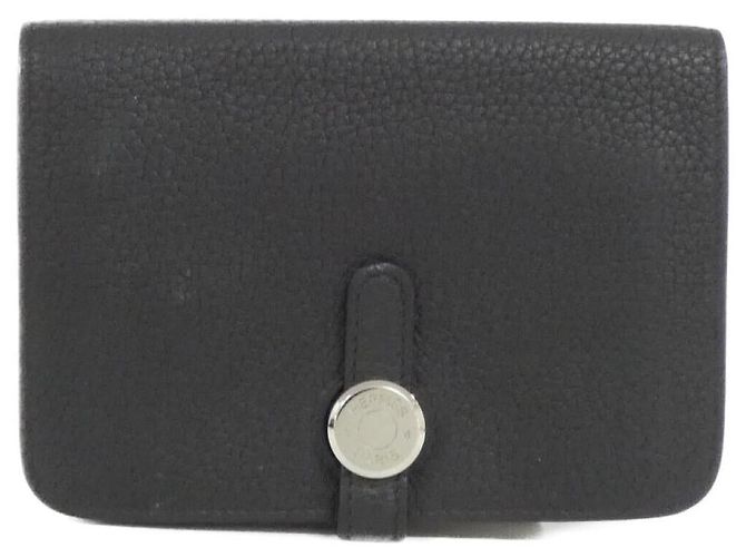 Hermès Hermes Dogon Compact Togo Wallet Black
