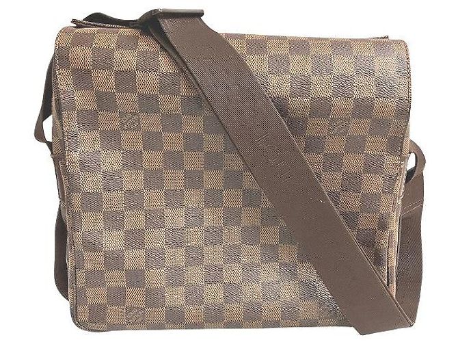 Borsa a Spalla Naviglio Damier Louis Vuitton Marrone