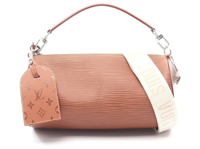 Bolsa de mão Polochon em couro Epi Louis Vuitton Marrom