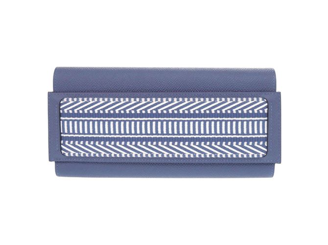 Cartera Long Passant de Hermès en Cuero Epsom Azul