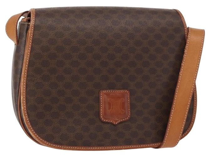 Céline Celine Vintage Macadam Canvas Small Marrone