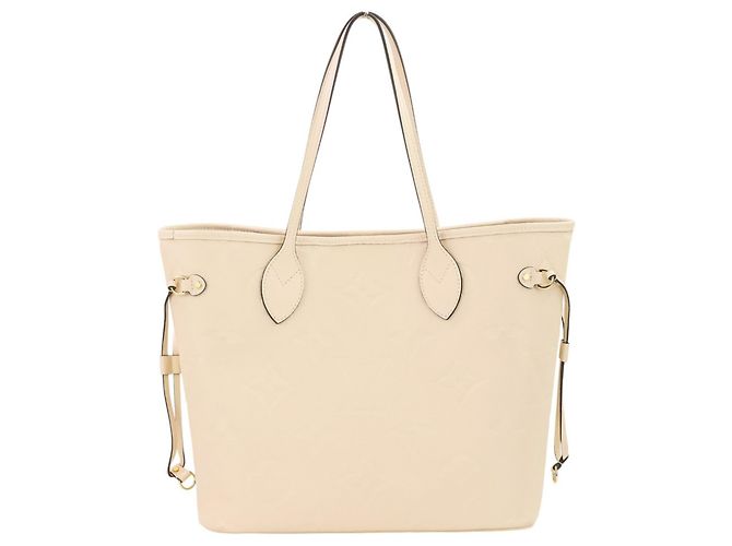 Bolsa tote Neverfull MM em Monogram Empreinte Louis Vuitton Cru