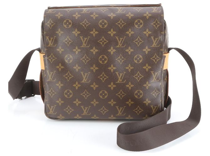 Borsa a Spalla Naviglio Monogram Louis Vuitton Marrone