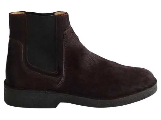 Apc Botas de couro bordô Bordeaux