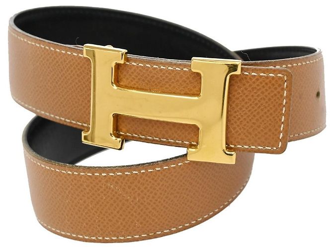 Hermès Hermes Constance Reversible Belt Leather Medium Brown