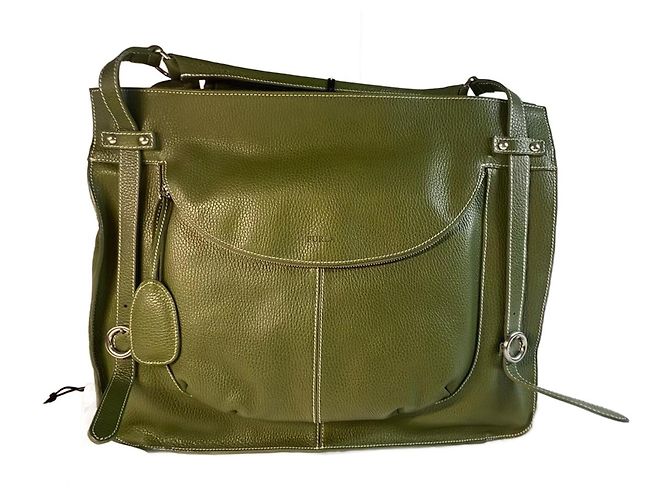 Grüne Lederhandtasche Furla