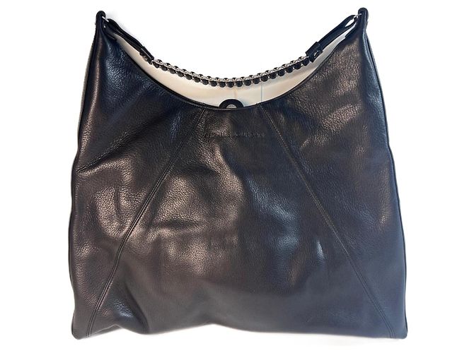 Charles Jourdan black leather handbag