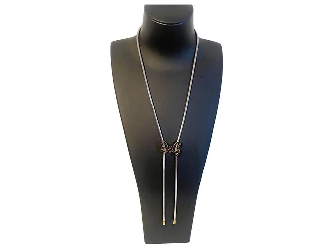 DOLCE & GABBANA adjustable silver necklace Silvery Golden