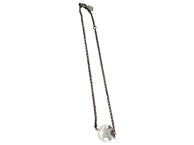 Collana Lalique in Cristallo con Catena d'Argento Silver hardware