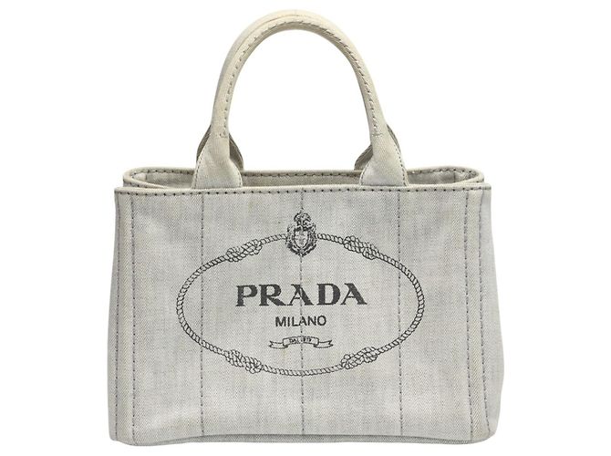 Prada Canapa Tote Bag White