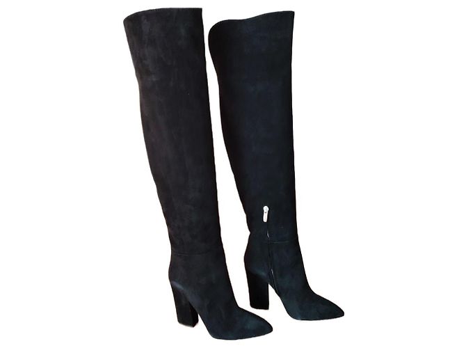BOTAS ALTAS DE ANTE SERGIO ROSSI. Negro