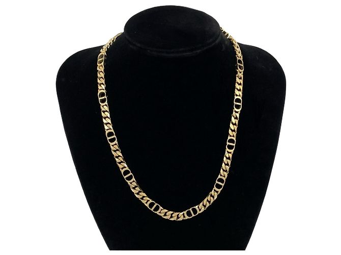 Collana Placcata Oro Logo CD Christian Dior D'oro