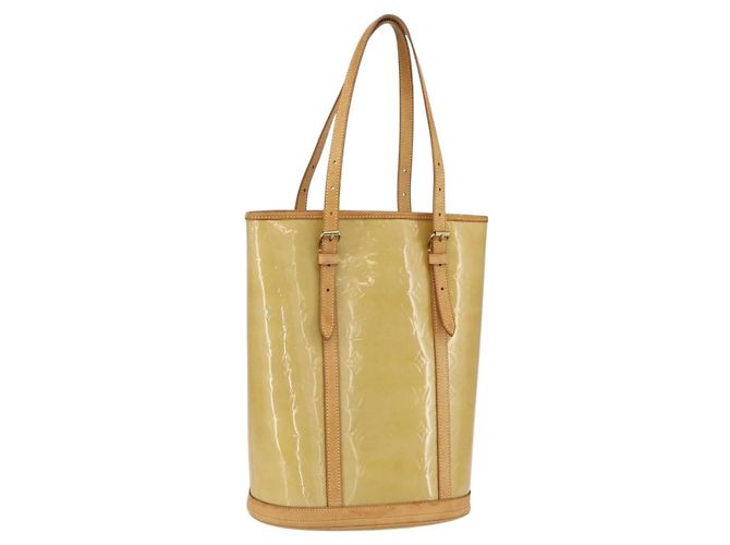 Bucket Borsa a secchiello Louis Vuitton Monogram Vernis GM Beige
