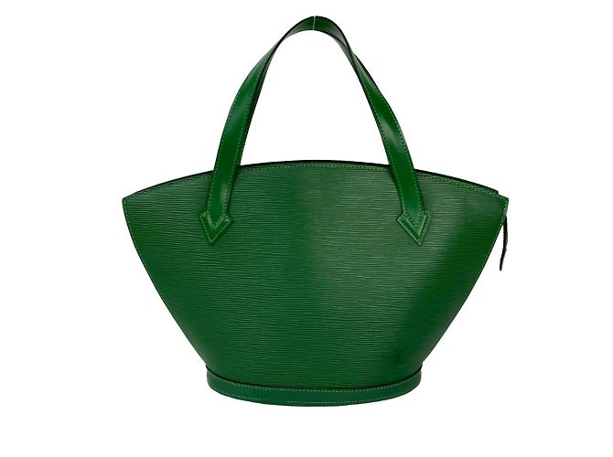 Bolsa de mão Louis Vuitton Saint Jacques em couro Epi Verde