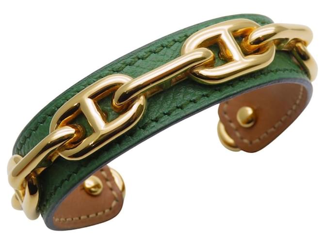 Chaine d'Ancre Armreif von Hermès Golden Grün 