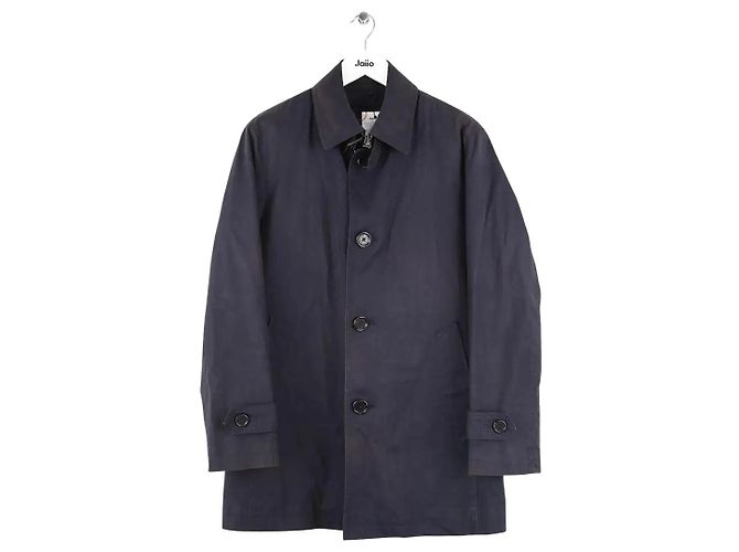 Burberry Abrigo de algodón azul marino