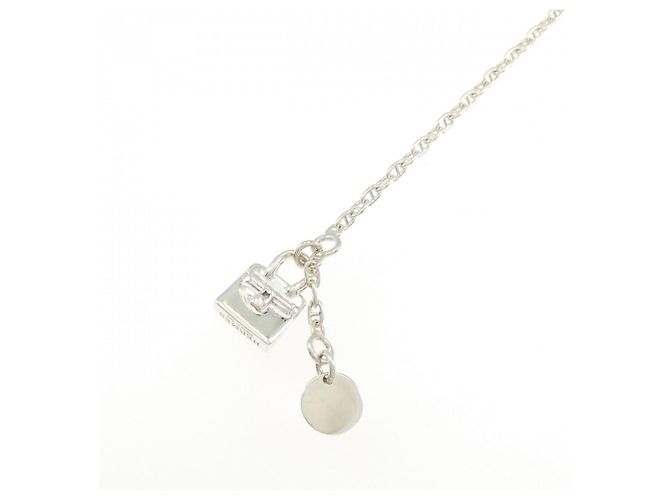 Hermès Hermes 925 Silver Charm Bracelet Silvery 