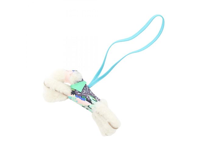 Charm Buddy Comic Aztec Vert Aloha Blue d'Hermès Blanc Bleu Multicolore