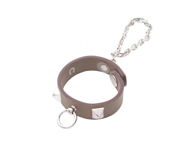 Hermès Hermes Rival Glove Holder Charm Accessory Silvery Beige Taupe 