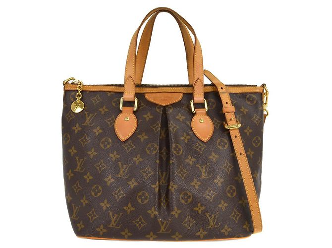 Borsa a mano Louis Vuitton Palermo in tela Monogram PM Marrone