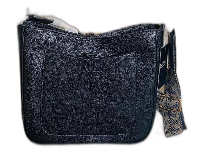 Clutch Ralph Lauren in pelle nera Nero
