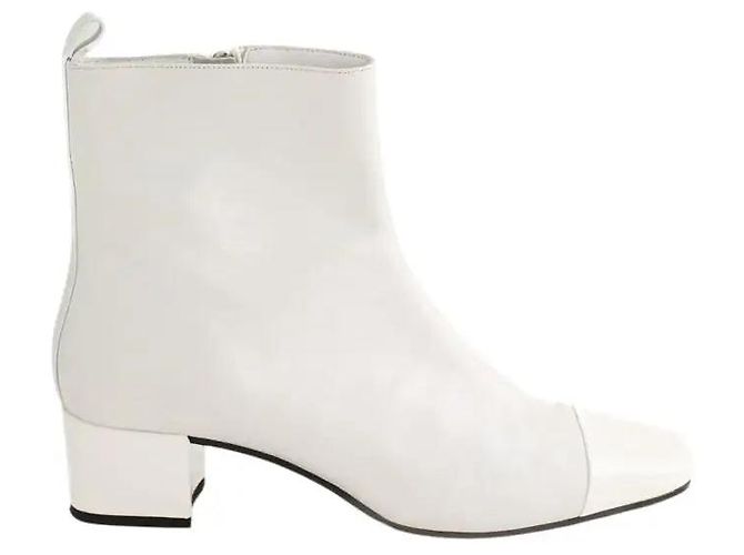 Carel White leather boots