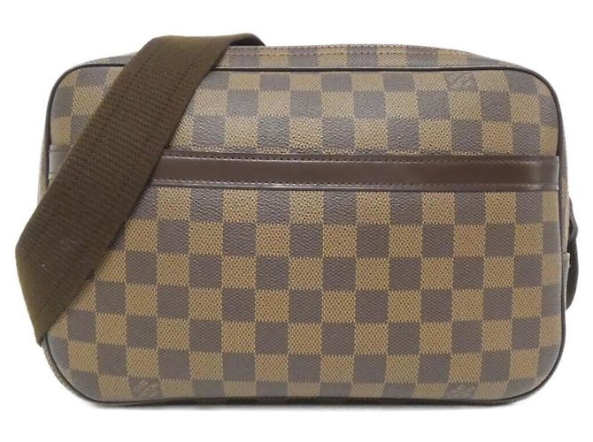 Bolsa de Ombro Reporter Damier Louis Vuitton Marrom