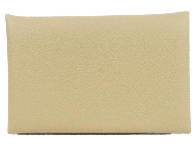 Visitenkartenetui Hermès Calvi Beige