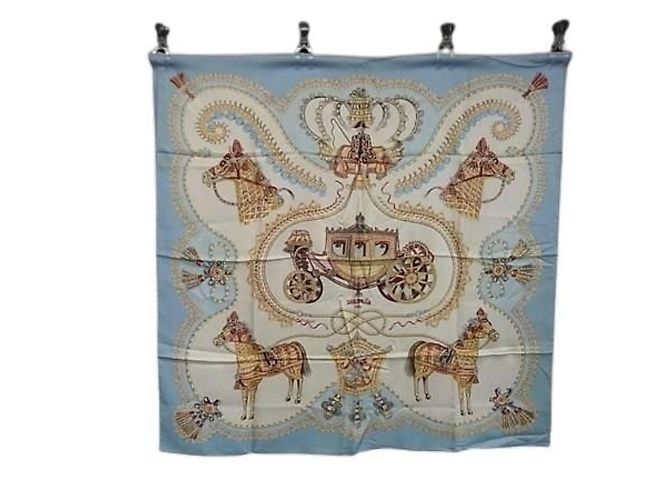 Hermès HERMES Carré 90 Sciarpa in Seta Multicolore 