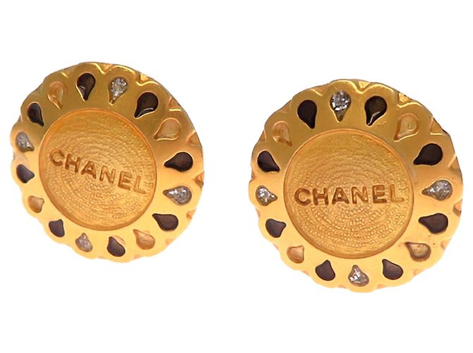 Boucles d'oreilles clips en plaqué or Chanel