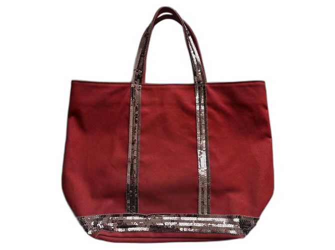 Borsa Tote Vanessa Bruno M Cotone Rosso Bordò