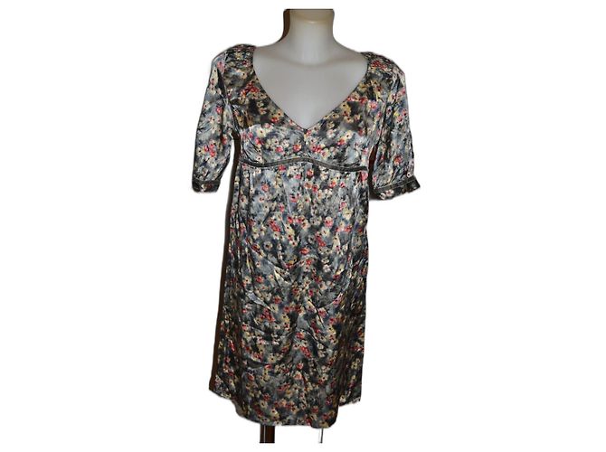 Mini vestido de seda Max & Co Multicor