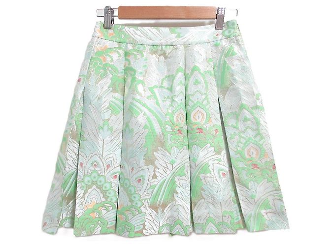 Saia plissada estampada Marni Verde