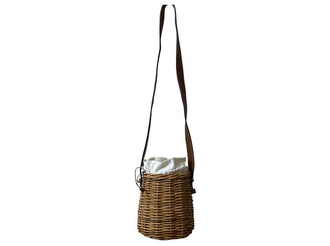 Autre Marque Borsa a Spalla Manimaris Beige