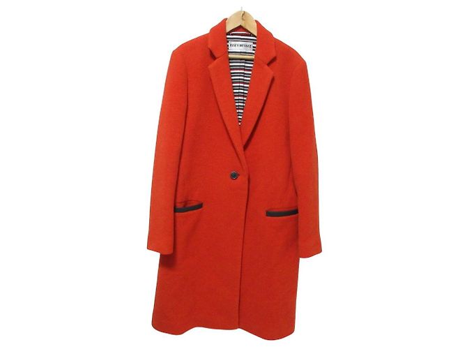 ISSEY MIYAKE Chester Coat Wool Angora Coat Orange