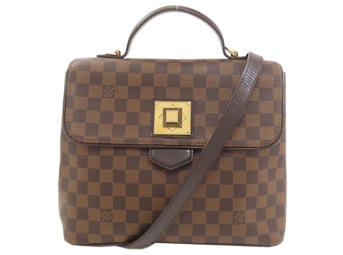 Bolsa Bergamo MM Louis Vuitton Marrom Damier ebene