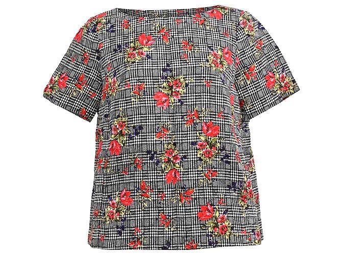 Blusa Stampata Oscar De La Renta in Cotone Multicolore