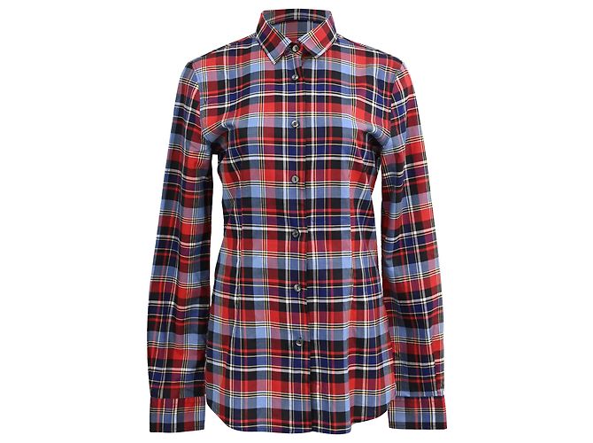 Camicia a quadri con bottoni Dolce & Gabbana in cotone multicolore