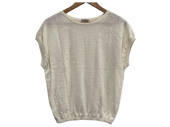 Autre Marque Agnona Leinenstricktop