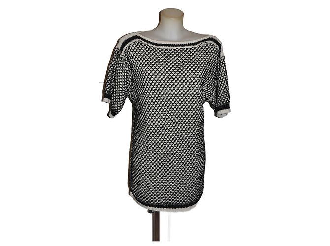 Vestido mini Elisabetta Franchi blanco negro algodón