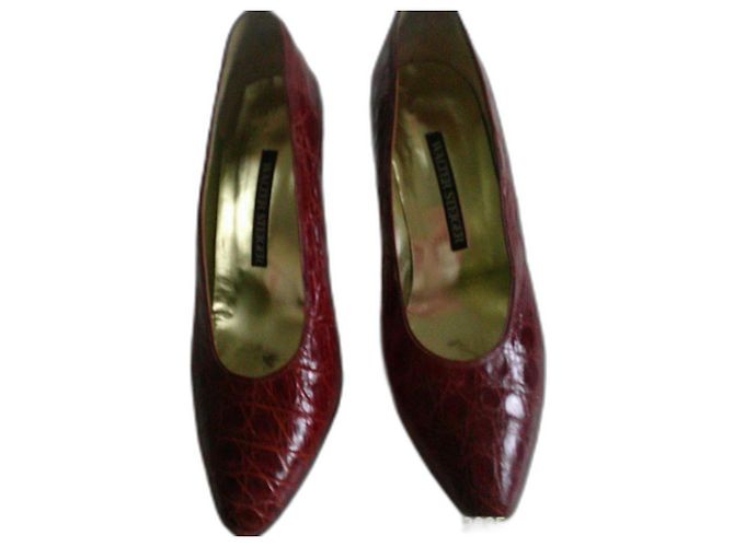 Walter Steiger Pumps Brown Crocodile Effect Leather 37.5
