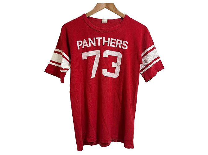 Autre Marque Camiseta de algodón estampada Champion Roja