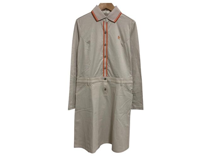 Autre Marque Munsingwear Polo Kleid Beige Orange