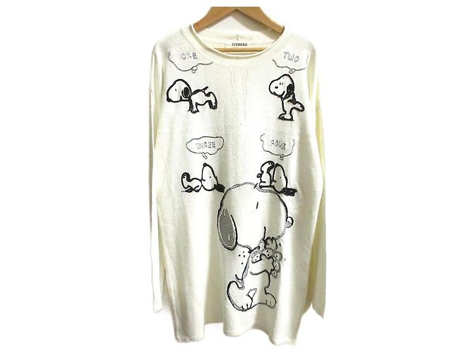 Autre Marque Tunic in maglia ICEBERG × PEANUTS Nero Bianco