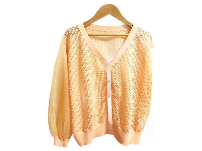 Autre Marque Transparente Dolman Strickjacke GRACE CONTINENTAL Orange