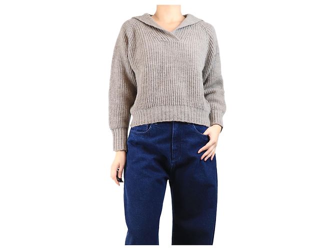 Autre Marque Taupe Pullover - Größe M 