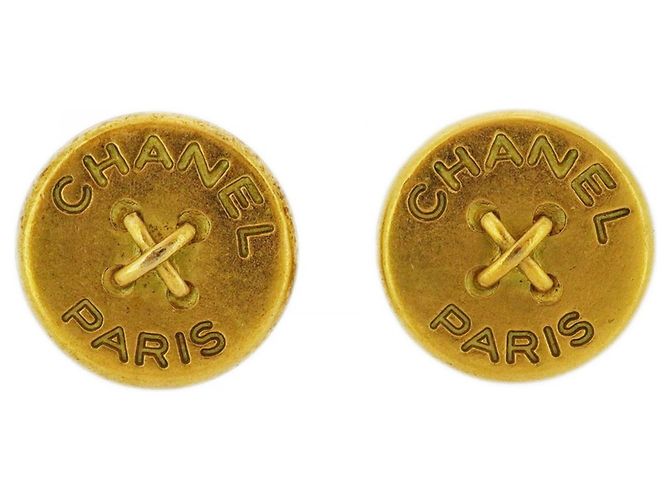 Orecchini a clip Chanel in placcatura oro D'oro