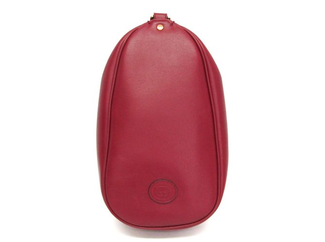 Pochette en cuir Gucci G entrelacé Rouge