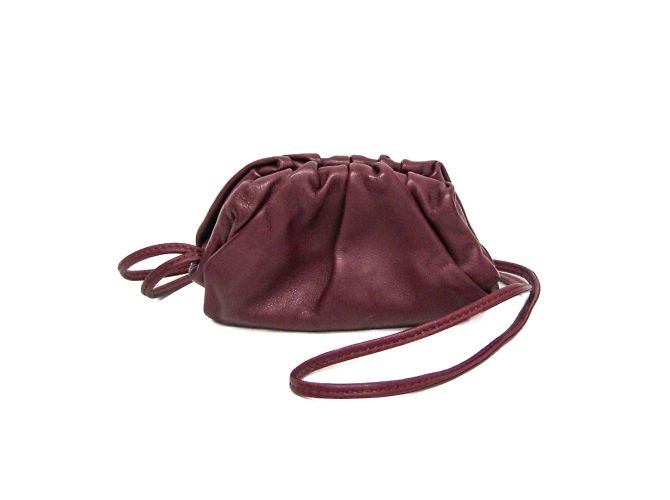 Monedero de cuero Bottega Veneta, Burdeos